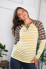 Load image into Gallery viewer, Stripes for Days Vintage Floral Raglan
