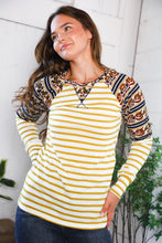 Load image into Gallery viewer, Stripes for Days Vintage Floral Raglan
