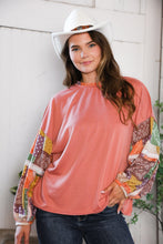 Load image into Gallery viewer, Wanderlust Patchwork Long Sleeve Top
