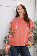 Load image into Gallery viewer, Wanderlust Patchwork Long Sleeve Top
