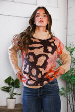 Load image into Gallery viewer, Blooms in Autumn Turtleneck Cozy Sweater
