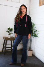 Load image into Gallery viewer, Glow Up Pink and Black Hooded Jacket
