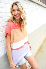 Load image into Gallery viewer, Lock Eyes Coral Notched Neck Drop Shoulder Sweater Top
