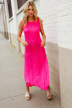 Load image into Gallery viewer, The Perfect Find Hot Pink Pointelle Sleeveless Side Slit Midi Coverup
