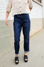 Load image into Gallery viewer, Judy Blue High-Rise Boyfriend Dark Blue Wash Jeans
