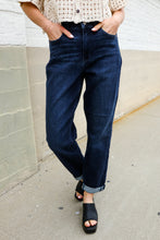 Load image into Gallery viewer, Judy Blue High-Rise Boyfriend Dark Blue Wash Jeans
