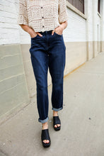 Load image into Gallery viewer, Judy Blue High-Rise Boyfriend Dark Blue Wash Jeans
