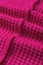 Load image into Gallery viewer, Rose Red Textured Center Seam Long Sleeve Split Top
