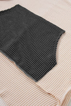 Load image into Gallery viewer, FASHION HOUSE- Smoke Gray Color Block High Low Textured Hoodie

