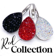 Load image into Gallery viewer, Big as Texas Teardrop Dangles: Red Collection -Earrings
