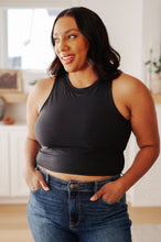 Load image into Gallery viewer, WHITE BIRCH- Yesterday&#39;s Crop Tank in Black
