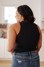 Load image into Gallery viewer, WHITE BIRCH- Yesterday&#39;s Crop Tank in Black
