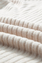 Load image into Gallery viewer, Khaki Ribbed Knit V Neck Slouchy Two-piece Outfit

