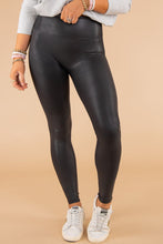 Load image into Gallery viewer, LILLY- Black Faux Leather Skinny Leggings
