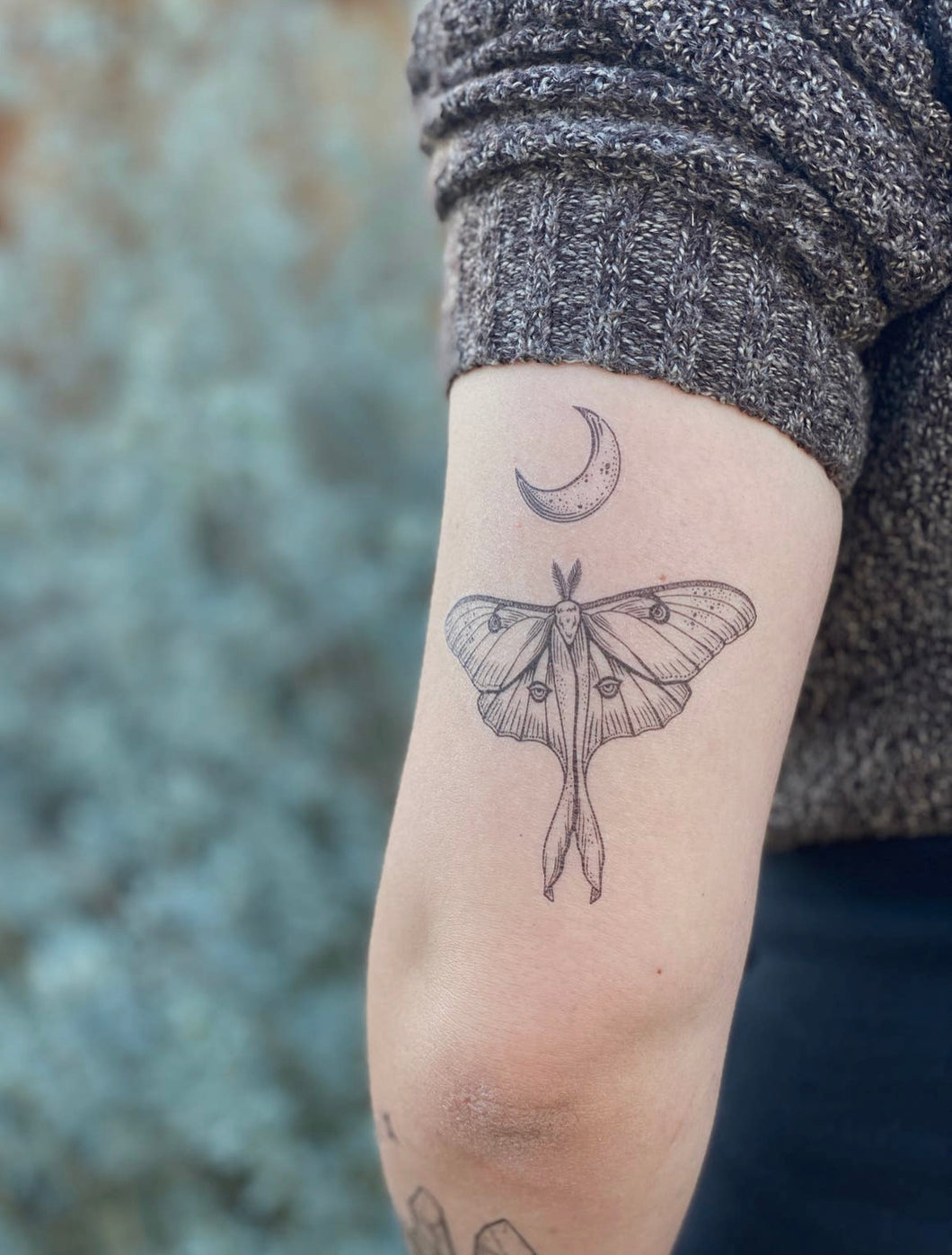 Nature Tats Temp Tattoo- LUNA MOTH