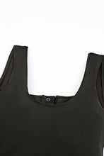Load image into Gallery viewer, Black Square Neck Sleeveless Fashion Print Tankini Set
