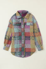 Load image into Gallery viewer, FASHION HOUSE- Multicolor Brushed Plaid Pocketed Oversize Shacket
