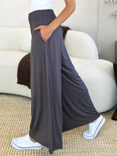 Load image into Gallery viewer, Full Size Smocked Wide Waistband Wide Leg Pants- Double Take
