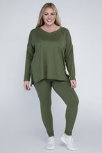 Load image into Gallery viewer, Zenana- Curvy Buttery Soft Brushed Loungewear Set (1X- 3X)
