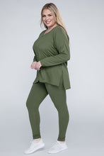 Load image into Gallery viewer, Zenana- Curvy Buttery Soft Brushed Loungewear Set (1X- 3X)
