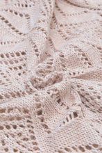 Load image into Gallery viewer, FASHION HOUSE- Khaki Hollow-out Openwork Knit Cardigan
