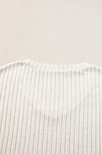 Load image into Gallery viewer, Khaki Ribbed Knit V Neck Slouchy Two-piece Outfit
