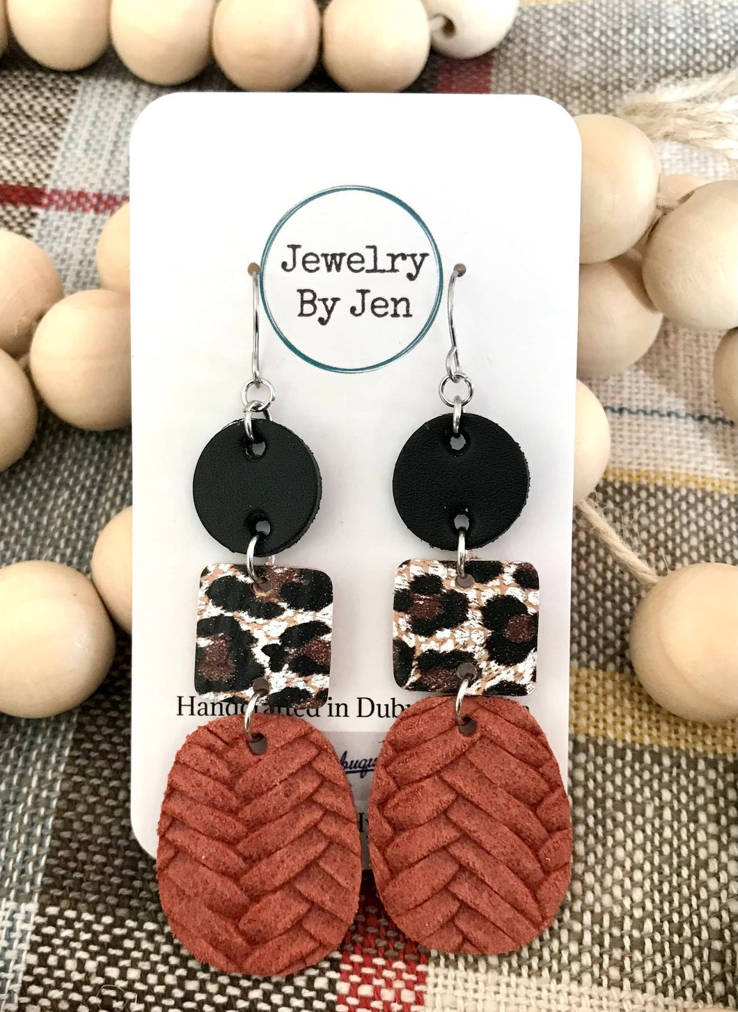 THE EMMA'S- Black, Leopard & Rust- JEWELRY BY JEN