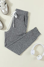 Load image into Gallery viewer, LILLY- Gray Drawstring Waist Pocketed Joggers
