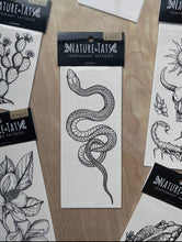 Load image into Gallery viewer, Nature Tats Temp Tattoo - GARDEN SNAKE
