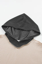 Load image into Gallery viewer, FASHION HOUSE- Smoke Gray Color Block High Low Textured Hoodie
