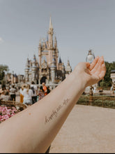 Load image into Gallery viewer, Words for a Season Temp Tattoo - &quot;HAPPILY EVER AFTER&quot;
