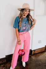 Load image into Gallery viewer, Cocktails &amp; Gossip Navy Mock Neck Tee by Southern Bliss Co.
