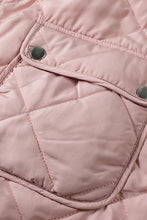 Load image into Gallery viewer, Pink Fleece Lined Quilted Vest Coats
