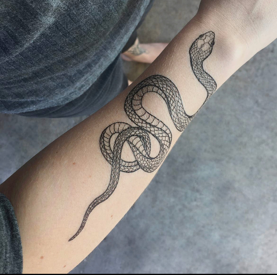 Nature Tats Temp Tattoo - GARDEN SNAKE