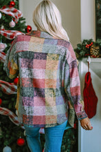 Load image into Gallery viewer, FASHION HOUSE- Multicolor Brushed Plaid Pocketed Oversize Shacket
