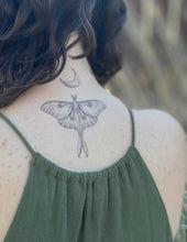 Load image into Gallery viewer, Nature Tats Temp Tattoo- LUNA MOTH
