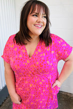 Load image into Gallery viewer, Rose Leopard Surplice V Neck Pocketed Dress
