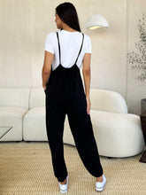 Load image into Gallery viewer, Full Size Plunge Sleeveless Jumpsuit with Pockets- Culture Code
