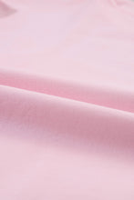 Load image into Gallery viewer, Light Pink Colorblock Star Patched Half Sleeve Oversized Tee
