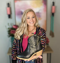 Load image into Gallery viewer, Two Step Western Bootie in Black (Sizes 5.5 - 11)
