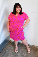 Load image into Gallery viewer, Rose Leopard Surplice V Neck Pocketed Dress
