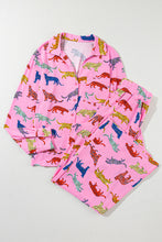 Load image into Gallery viewer, DEAR LOVER- Pink Cheetah Print Shirt and Pants Pajama Set
