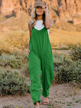 Load image into Gallery viewer, Full Size Sleeveless V-Neck Pocketed Jumpsuit- Double Take
