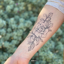 Load image into Gallery viewer, Nature Tats Temp Tattoo - ROSE BLOSSOM
