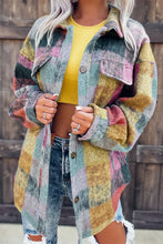 Load image into Gallery viewer, FASHION HOUSE- Multicolor Brushed Plaid Pocketed Oversize Shacket
