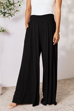 Load image into Gallery viewer, Full Size Smocked Wide Waistband Wide Leg Pants- Double Take
