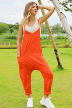 Load image into Gallery viewer, Full Size Sleeveless V-Neck Pocketed Jumpsuit- Double Take
