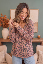 Load image into Gallery viewer, Just the Girls Leopard V-Neck Top
