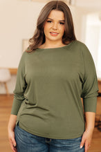 Load image into Gallery viewer, W23 SEW IN LOVE- A Day Together Long Sleeve Top in Olive
