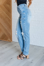 Load image into Gallery viewer, Aiden High Rise Patch Pocket Distressed Boyfriend Jeans- JUDY BLUE
